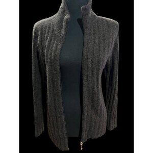 Zinity Cardigan Sweater Women S Brown Full Zip Closure FALL Light Academia